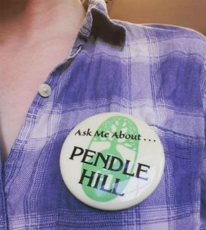 "Ask Me About... Pendle Hill" button